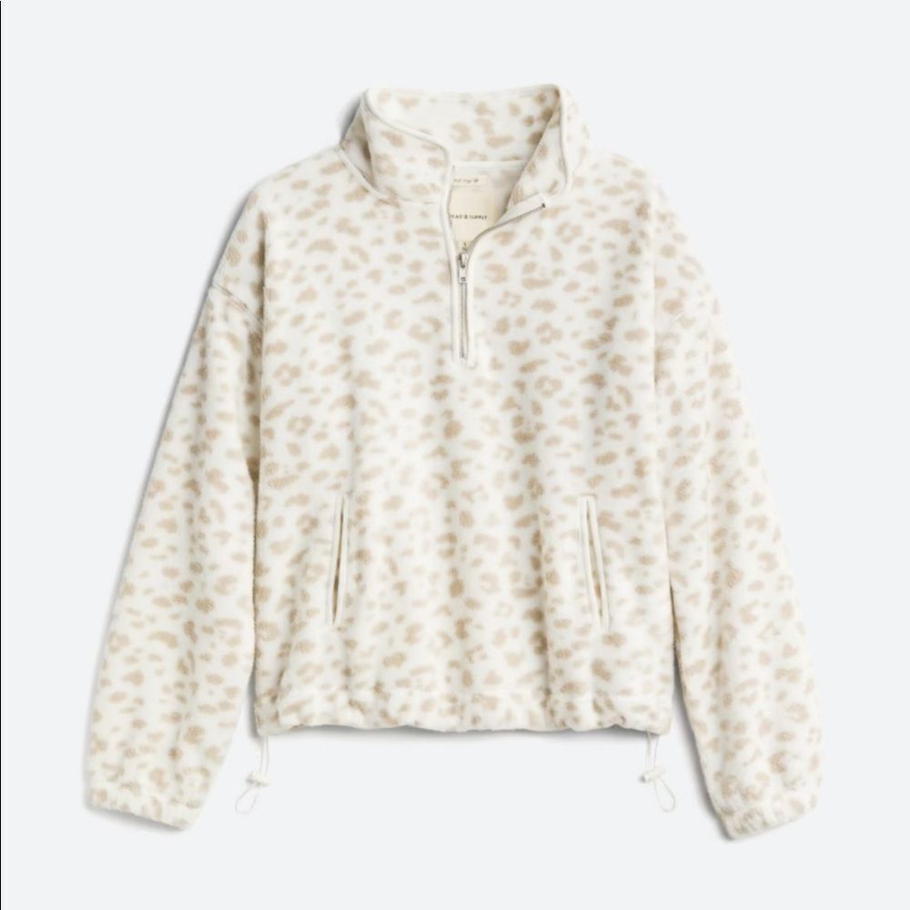 StitchFix Thread & Supply Leopard Half-Zip Jacket